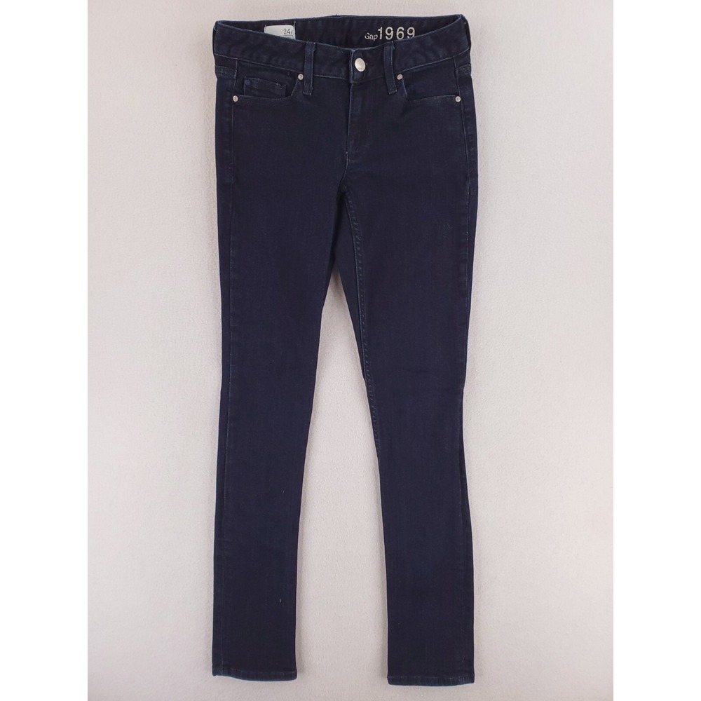 Gap Jeans Womens 24 Blue Always Skinny Stretch Denim Pants Dark Low Rise‎